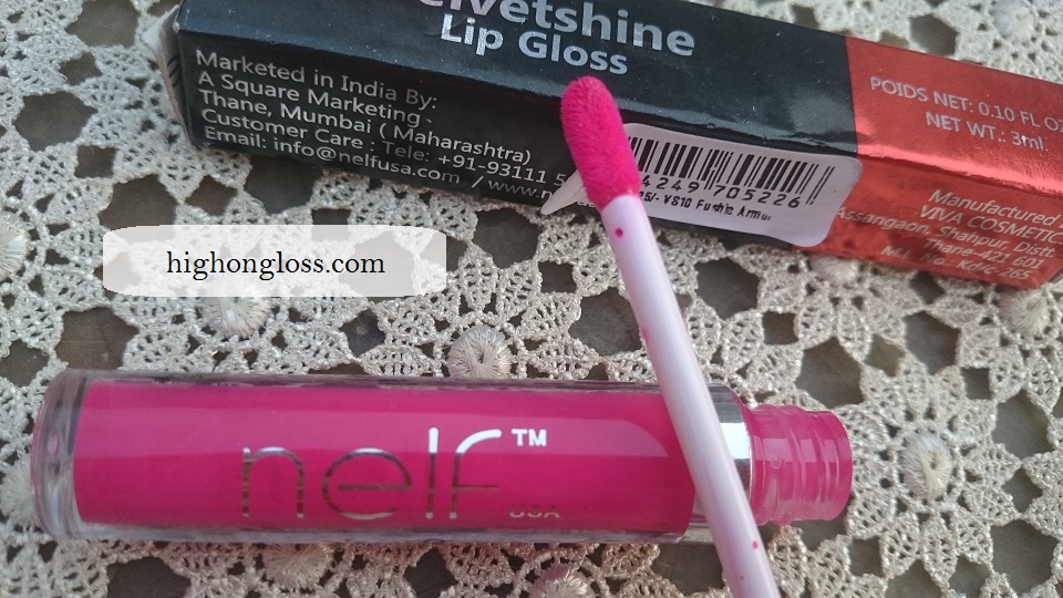 nelf velvet shine lip gloss packaging