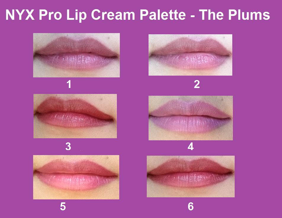 nyx pro lip cream palette the plums lip swatch 2
