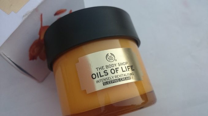 The Body Shop Oils Of Life Intensely Revitalising Sleeping Cream Review High On Gloss 5926