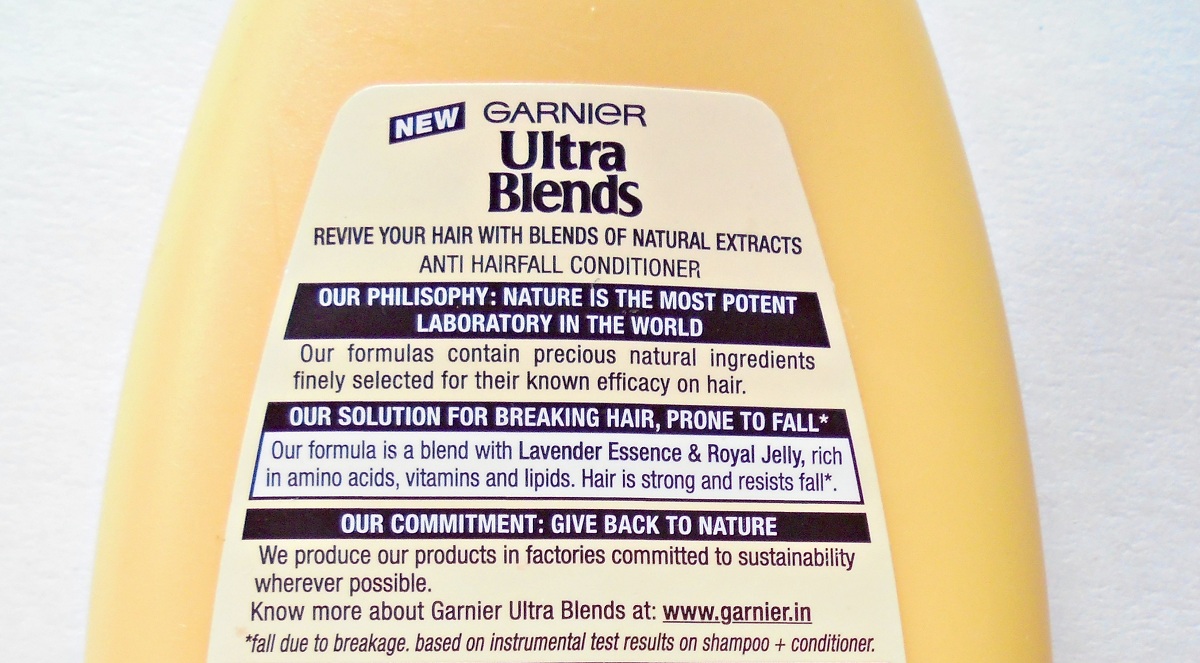 Garnier Ultra Blends Anti Hairfall Conditioner with Royal Jelly and Lavender about
