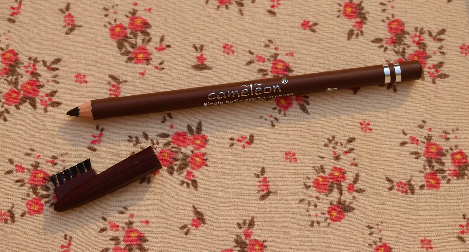 cameleon eye brow pencil with brush - brown