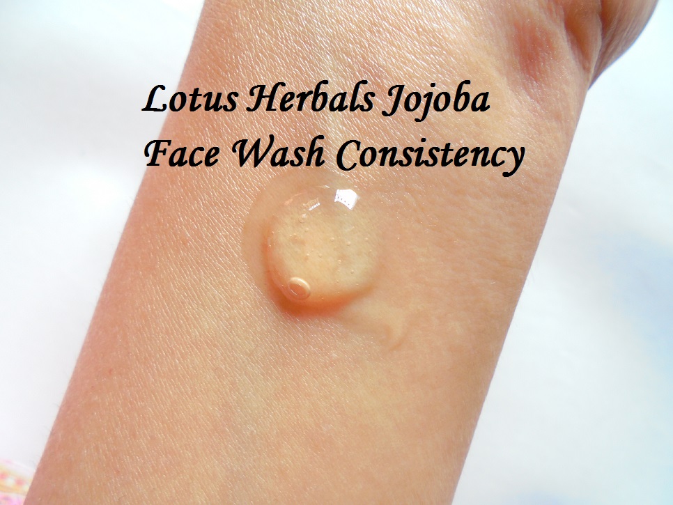 lotus herbals jojoba face wash consistency