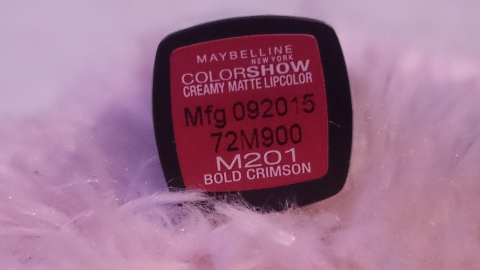maybelline color show creamy matte lipcolor bold crimson shade