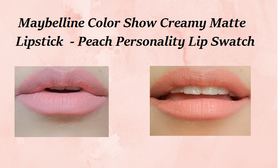 maybelline colorshow creamy matte peach personality lip swatch