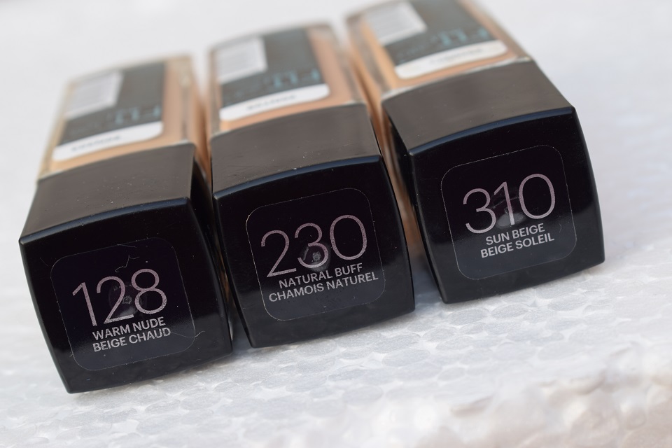 maybelline fit foundation 310 , 230, 128 (3)