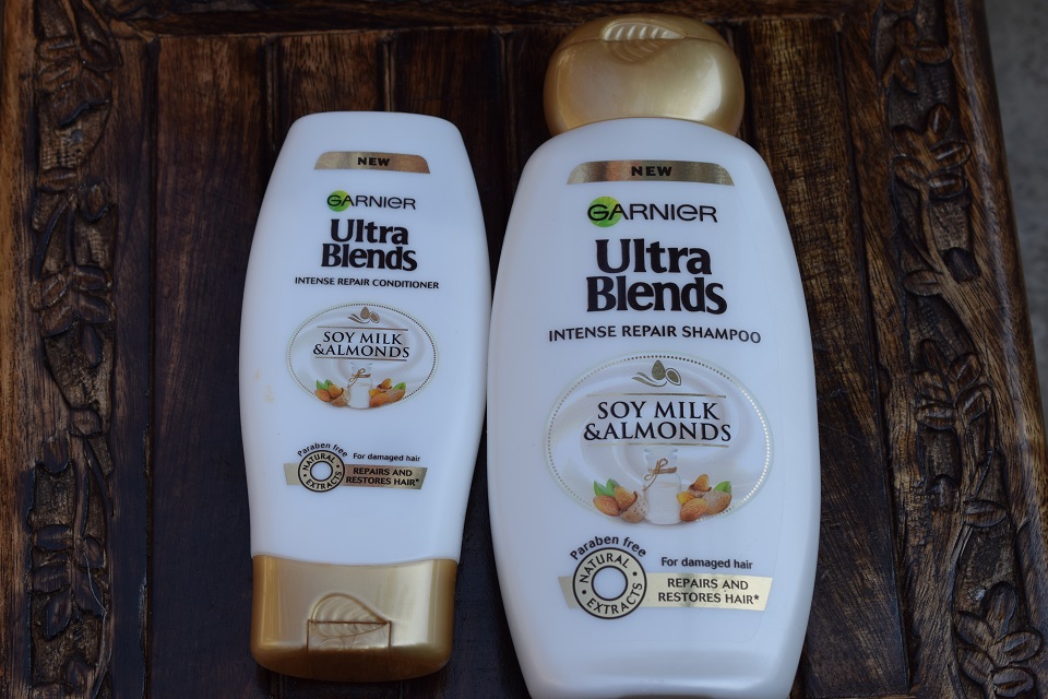 Garnier Ultra Blends Soy Milk & Almonds Intense Repair Shampoo & Conditioner (2)