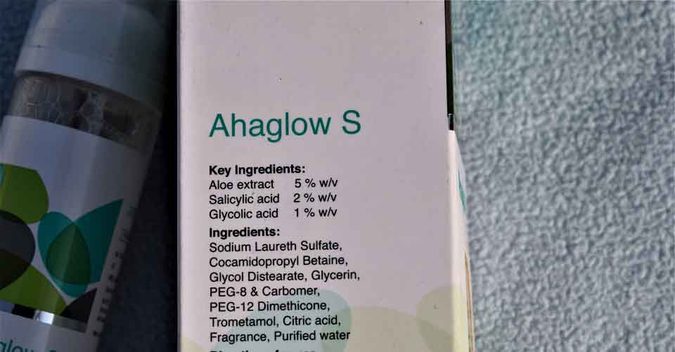 Ahaglow S Face Wash Ingredients