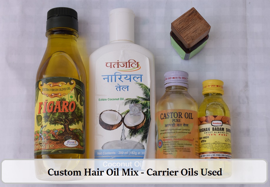 custom hair oil mix - carrier oils