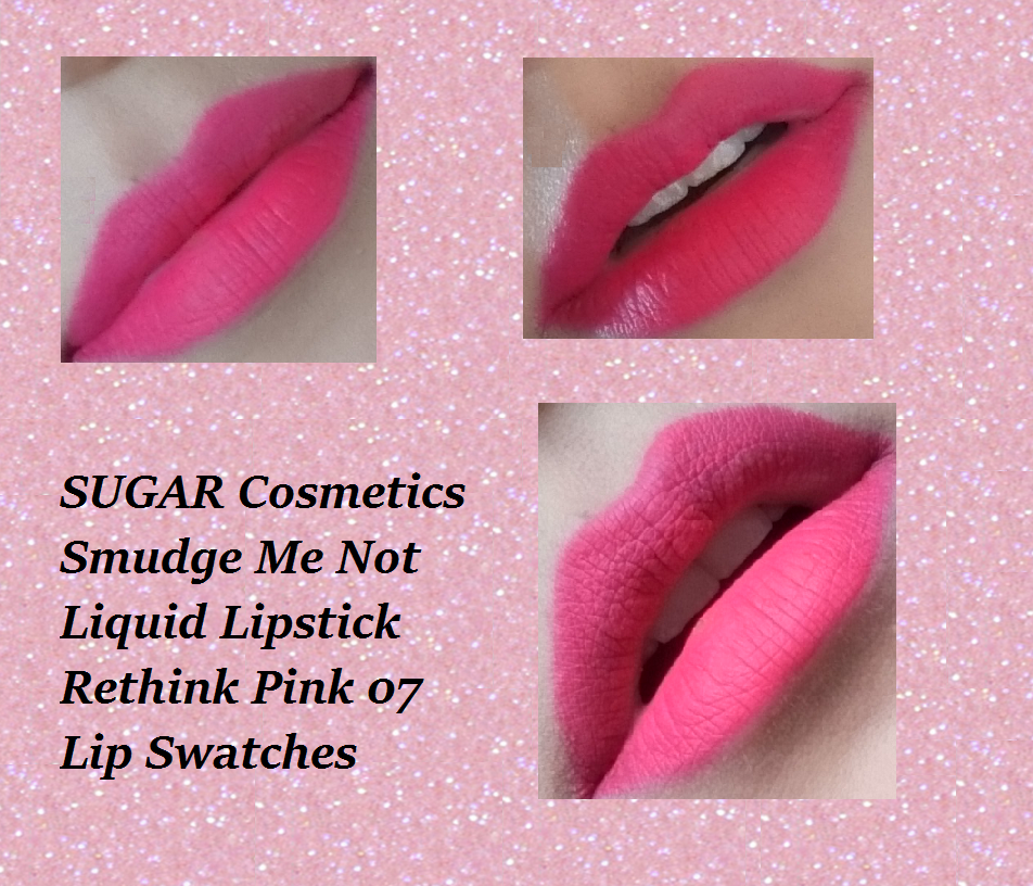 sugar smudge me not liquid lipstick rethink pink 07 lip swatches