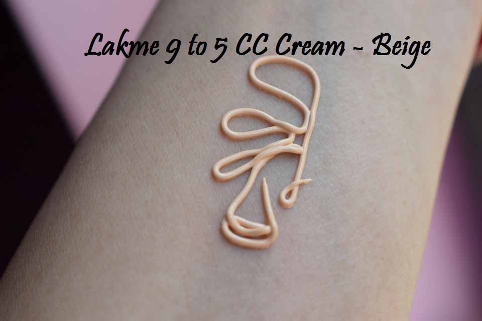 Lakme 9 to 5 CC Cream - Beige Swatch