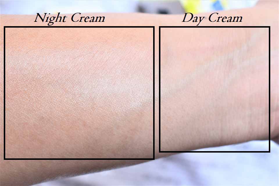 After applying the day and night cream.