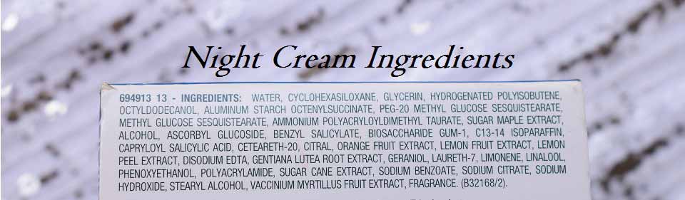 Garnier White Complete Multi Action Fairness Night Cream Ingredients
