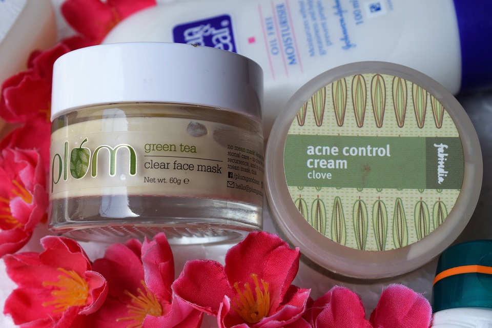 Best Skin Care Product For Acne Prone Skin - Plum Green Tea Clear Face Mask, FabIndia Acne Control Clove Cream