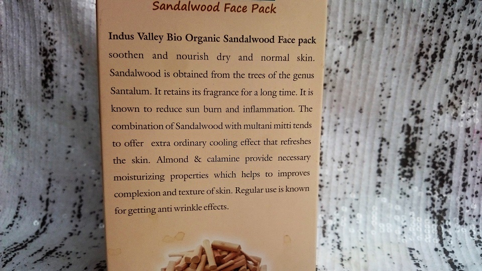 Indus Valley Bio Organic Sandalwood Face Pack Review High On Gloss