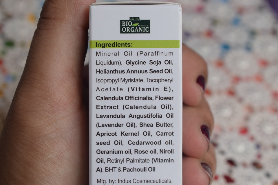 Indus Valley Bio Organic Skin Care Oil - Ingredients