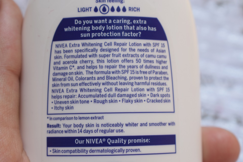 Nivea Extra Whitening Cell Repair Body Lotion SPF 15 (3)