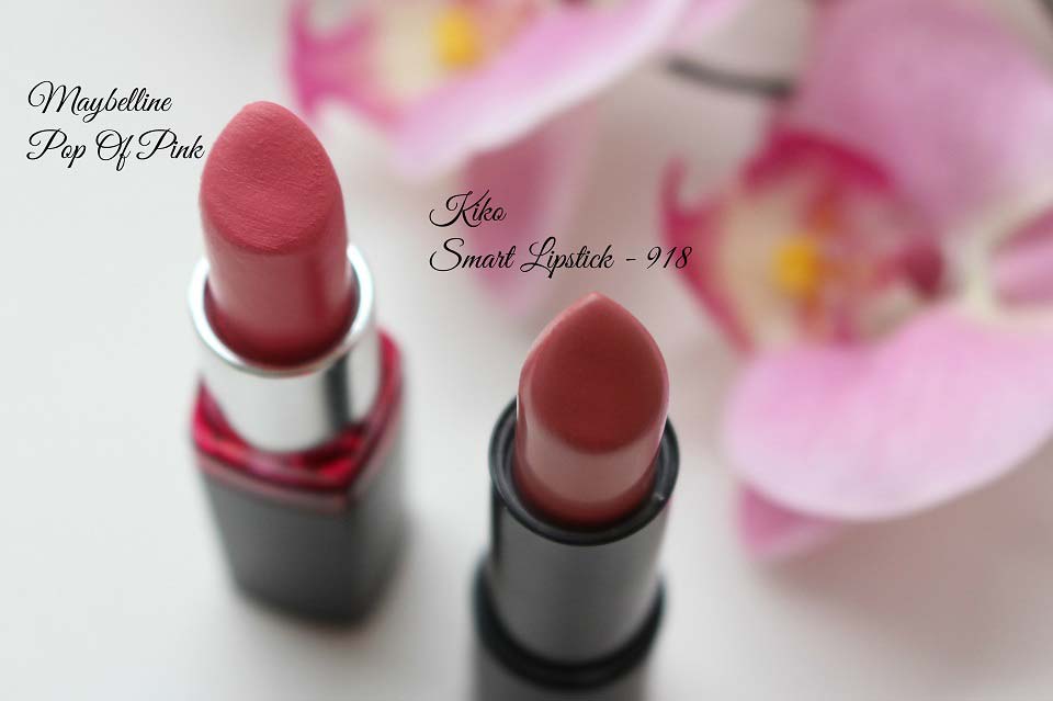 Kiko smart Lipstick , Maybelline Creamy Matte Pop Of Pink