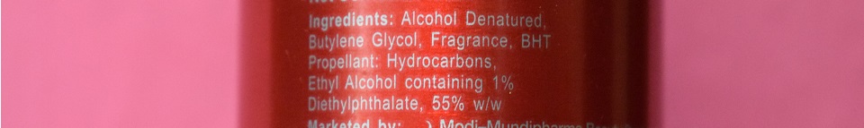Revlon Charlie Perfumed Body Spray Ingredients