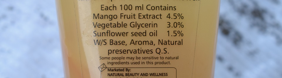 The Nature's Co Mango Creme Body Wash - Ingredients