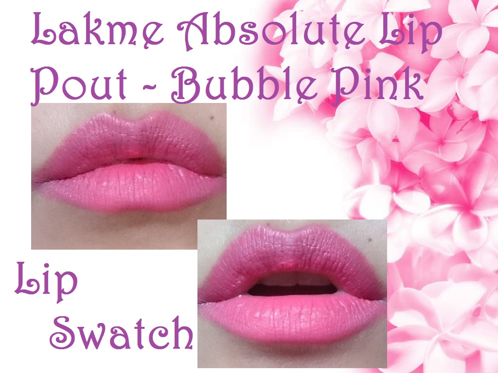 lakme absolute lip pout masabalips bubblel pink - lip swatch