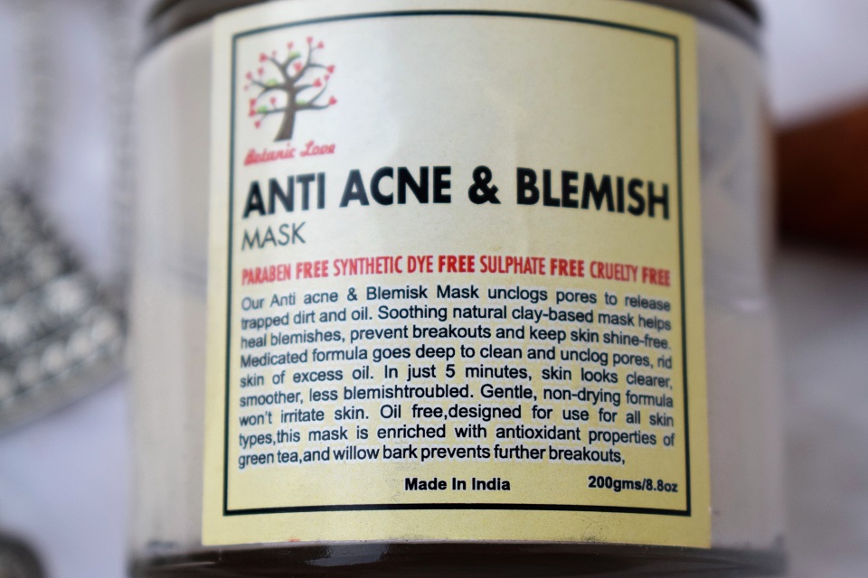 Botanic Love Anti Acne & Blemish Mask - Facts