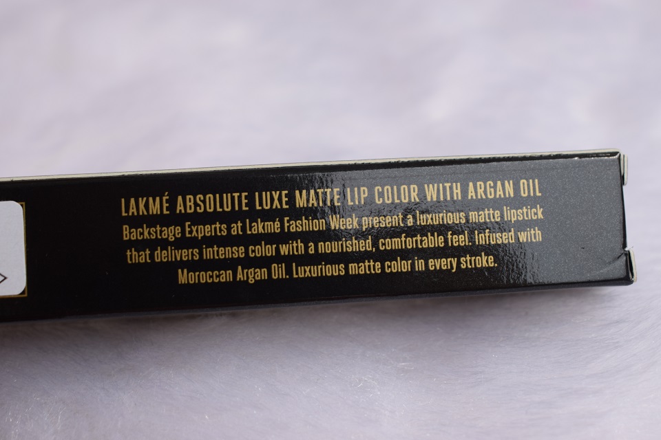 Lakme Absolute Luxe Matte Lip Color With Argan Oil