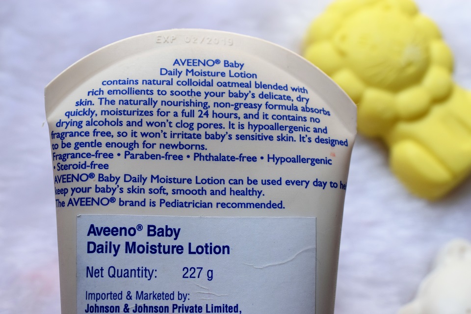 Aveeno Baby Daily Moisture Lotion About