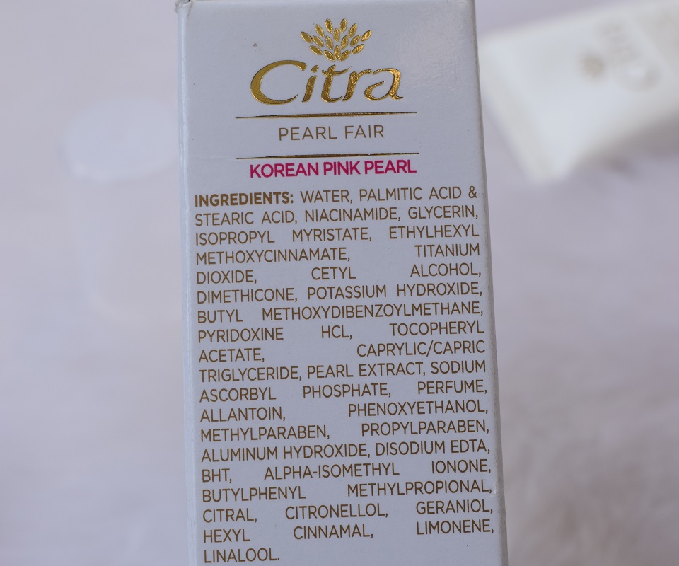 Citra Pearl Fair Face Cream With Korean Pink Pearl Ingredients