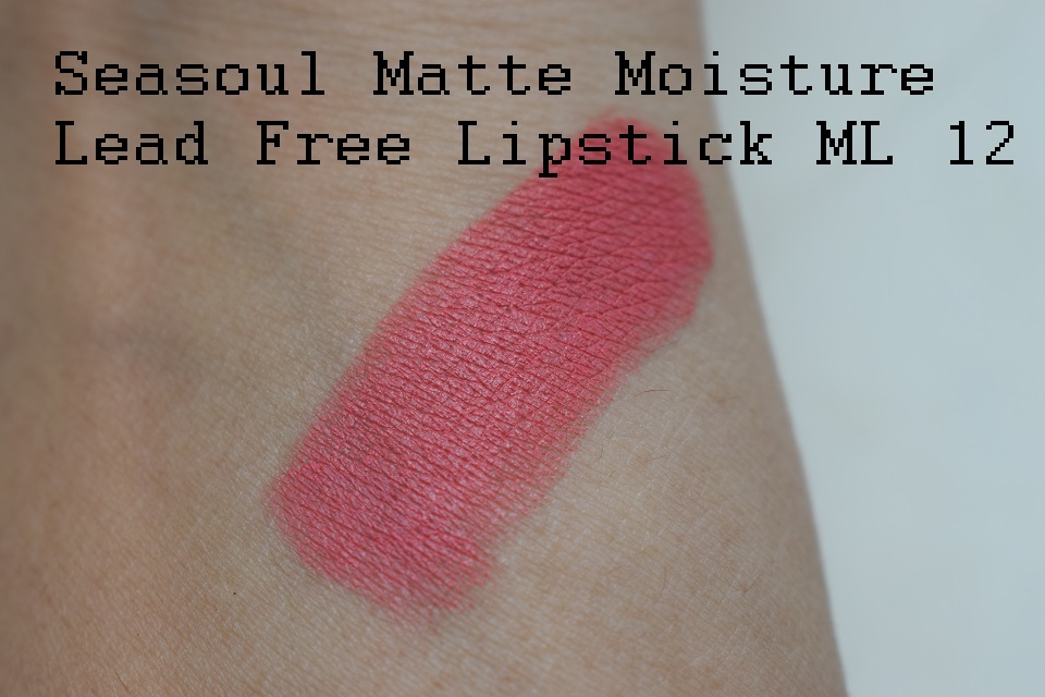 Seasoul Matte Moisture Lead Free Lipstick ML 12 - Swatch