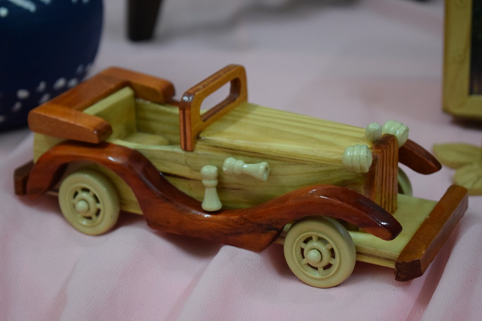 Antique Car Replica In Wood