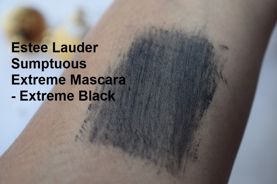 Estee Lauder Sumptuous Extreme Mascara in Extreme Black - Swatches