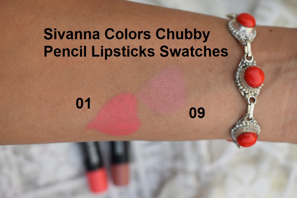 Sivanna Colors Crayon Pencil Lipsticks 09, 10 Swatches