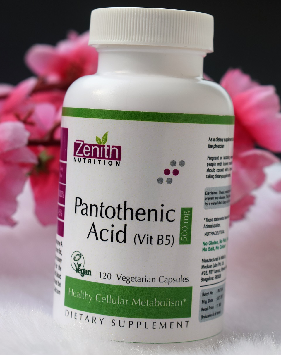 Zenith Nutrition Pantothenic Acid Vitamin B5 Vegetarian Capsule (2)