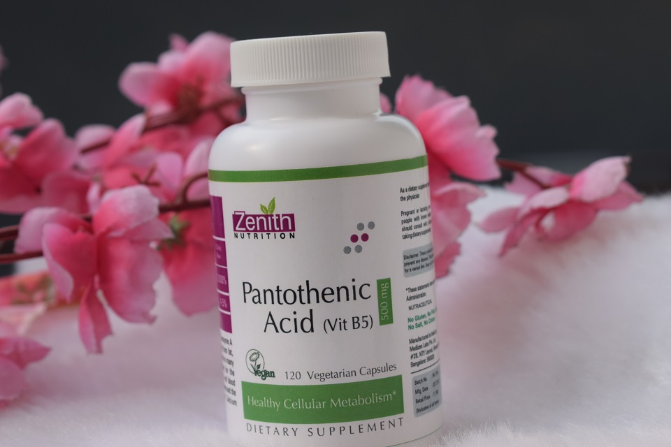 Zenith Nutrition Pantothenic Acid Vitamin B5 Vegetarian Capsule