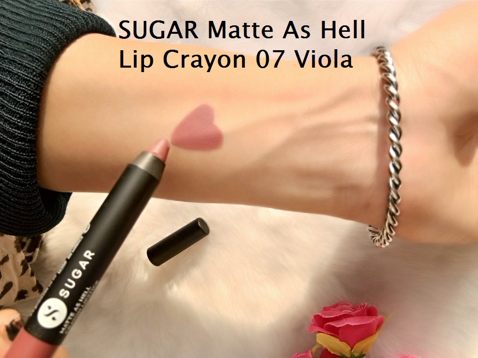 SUGAR Matte As Hell Lip Crayon 07 Viola Swatch