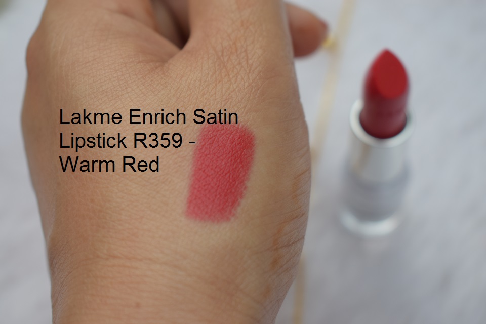 Lakme Enrich Satin Lipstick R359 Swatch