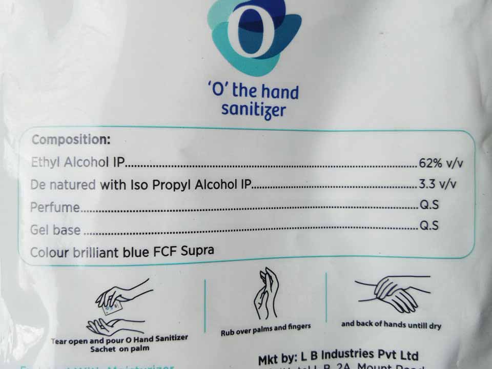 Ingredients of Hand Sanitizer