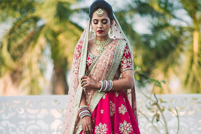 Indian Bride In A Glorified Dress