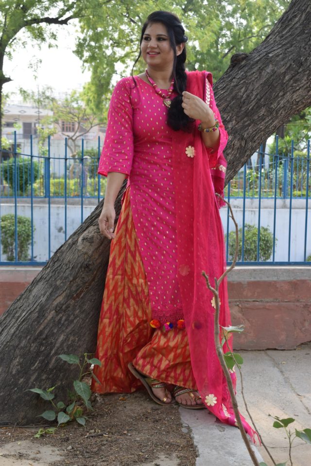 Pooja Gor Hand Embroidery Chikankari Long Kurti for Women | Stylish Ca -  House Of Kari (Chikankari Clothing)