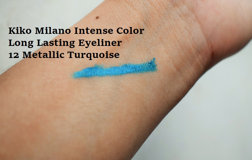 Kiko Milano Intense Color Long Lasting Eyeliner 12 Metallic Turquoise Swatch