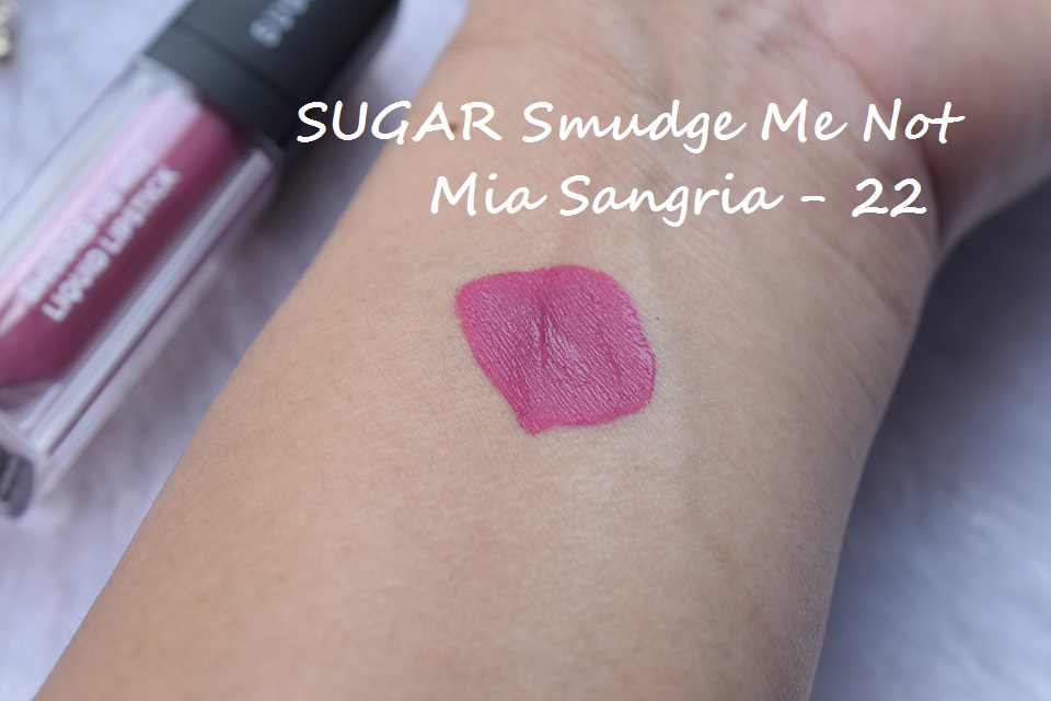 SUGAR Smudge Me Not Liquid Lipstick - 22 Mia Sangria Swatch