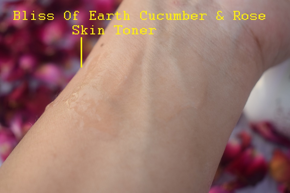 Bliss Of Earth Cucumber & Rose Skin Toner - Texture & Consistency