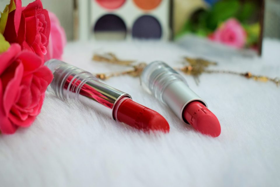 Lakme Enrich Lipstick Satin Red R359 Matte Pink PM12 Review Swatches (3)