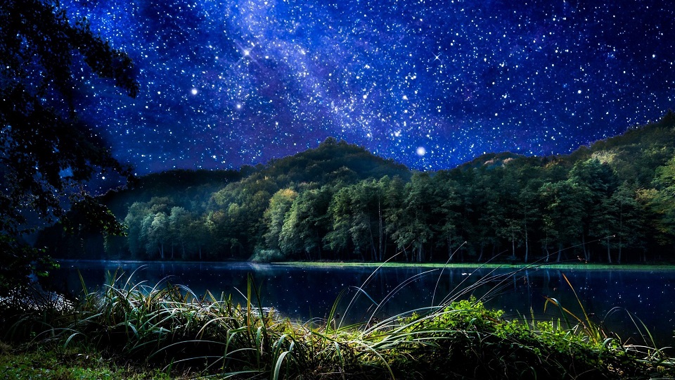 Starry Night With Lake