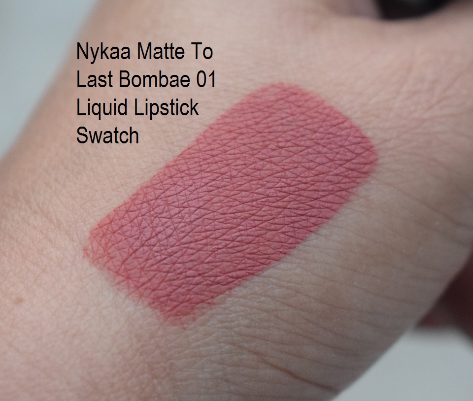 Nykaa Matte To Last Bombae 01 Liquid Lipstick Close Up