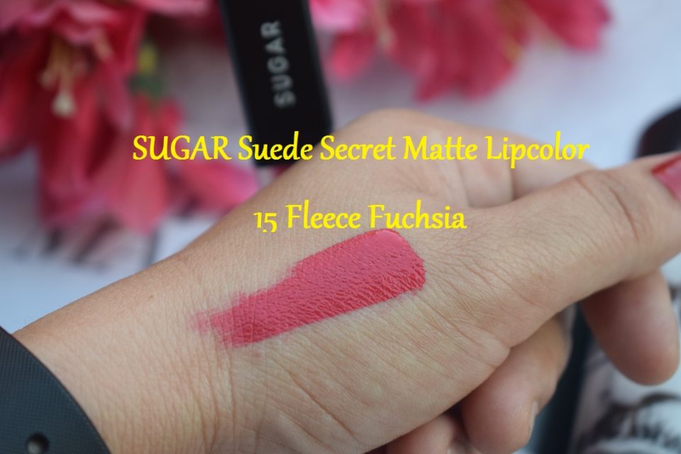 SUGAR Suede Secret Matte Lipcolor 15 Fleece Fuchsia Swatch