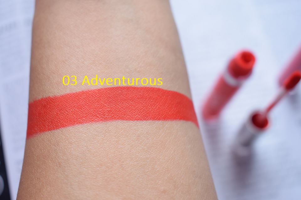 Nelf All Day Stay Satin Matte Lip Stain Shade 03 Adventurous Swatch