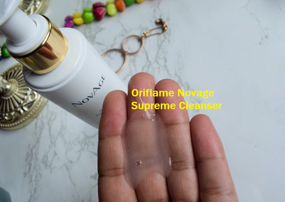 Oriflame Novage  Supreme Cleanser Swatch