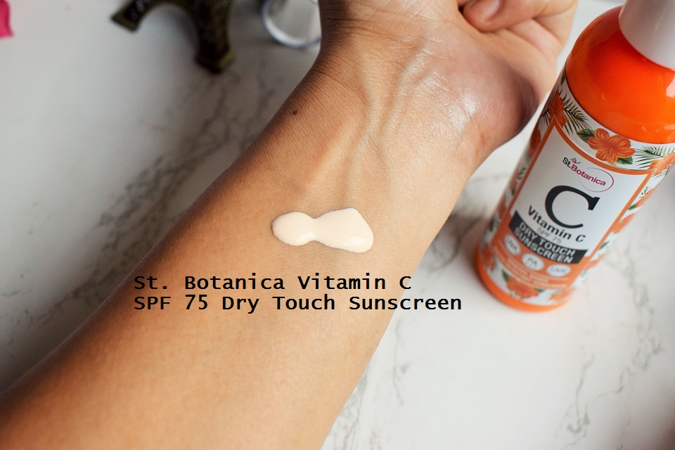 St. Botanica Vitamin C SPF 75 Dry Touch Sunscreen Swatch