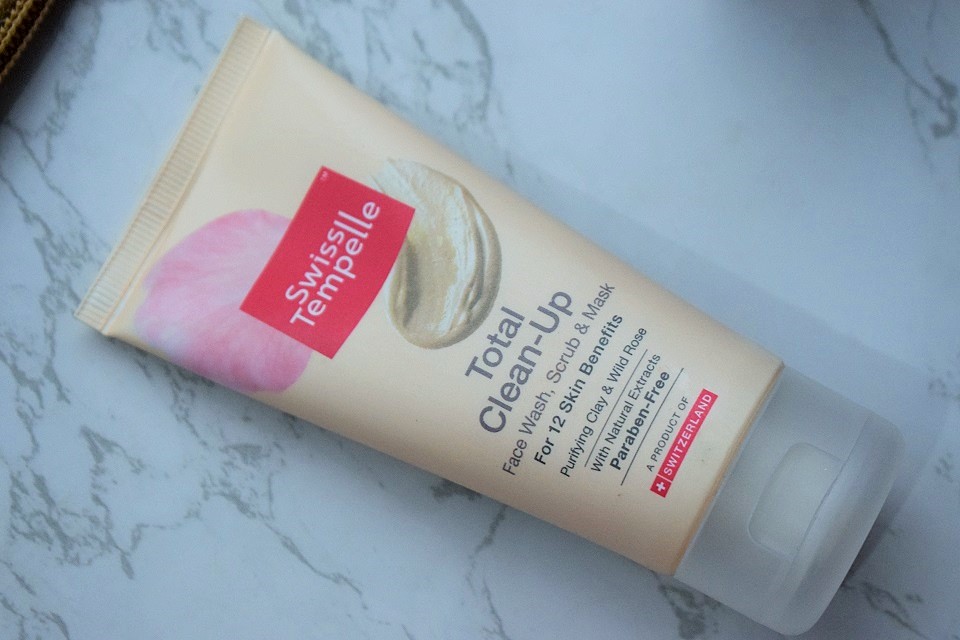 Swiss Tempelle Total Clean Face Wash, Scrub & Mask